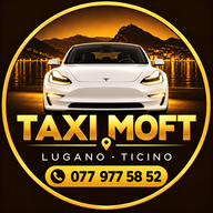 Taxi-MOFT-Symbol mit weissem Tesla